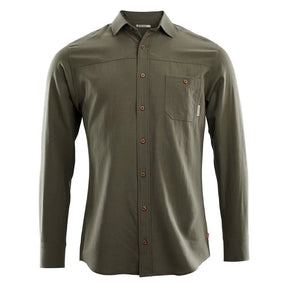 Aclima - LeisureWool Woven Herre Uldskjorte // Ranger Green-1-XtraGrej