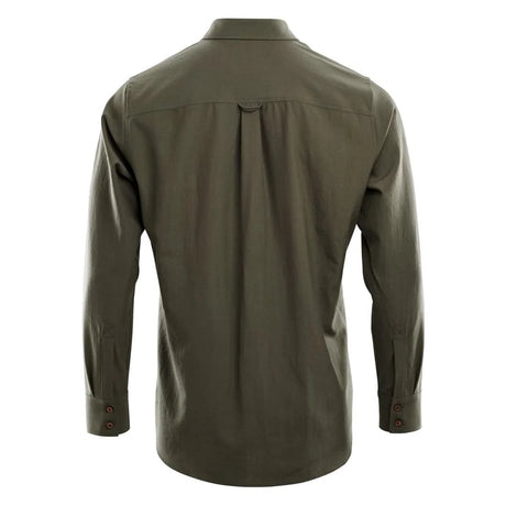 Aclima - LeisureWool Woven Herre Uldskjorte // Ranger Green-5-XtraGrej