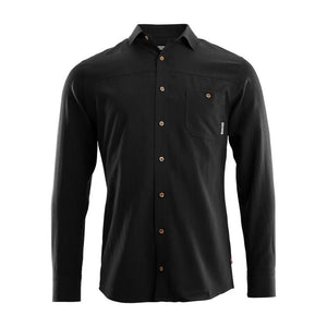 Aclima - LeisureWool Woven Herre Uldskjorte // Sort-1-XtraGrej