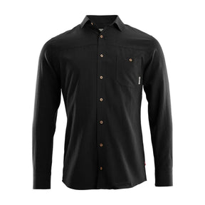 Aclima - LeisureWool Woven Herre Uldskjorte // Sort-1-XtraGrej