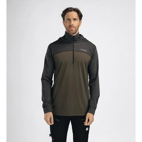 Aclima - LightWool 180 Herre Hoodie // Tarmac/Marengo-5-XtraGrej