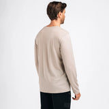 Aclima - LightWool 180 Langærmet Herre Uldtrøje // Simple Taupe-3-XtraGrej