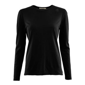 Aclima - LightWool Undershirt Langærmet Dame Trøje // Sort-1-XtraGrej