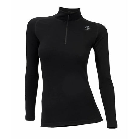 Aclima - WarmWool Dame Mock Neck m. Lynlås // Sort-1-XtraGrej