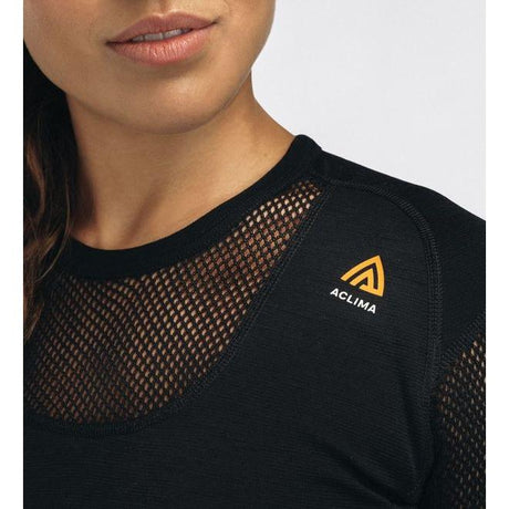 Aclima - WoolNet 120g Dame Crew Neck Uldtrøje // Sort-6-XtraGrej