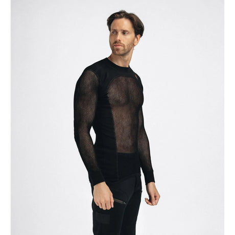 Aclima - Woolnet 120g Herre Crew Neck Uldtrøje // Sort-6-XtraGrej