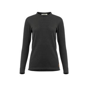 Aclima - WoolTerry 220g Dame Crew Neck // Sort-1-XtraGrej
