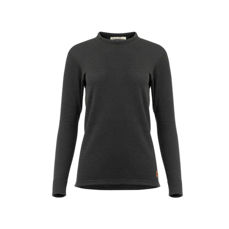 Aclima - WoolTerry 220g Dame Crew Neck // Sort-1-XtraGrej