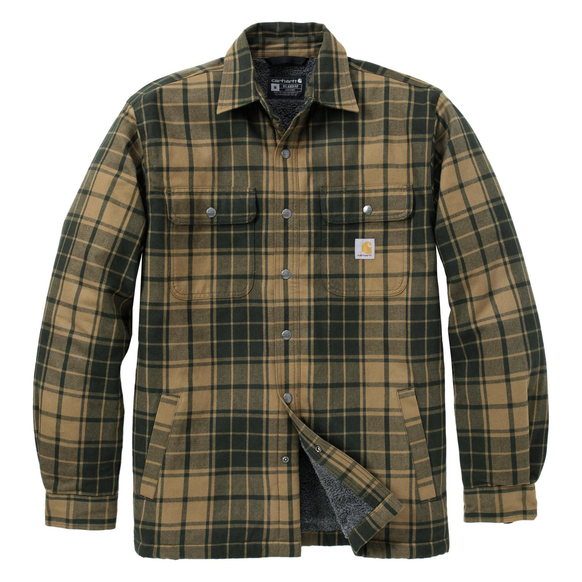 Carhartt - Flannel Sherpa Foret Skjortejakke // Night Fatigue-1-XtraGrej