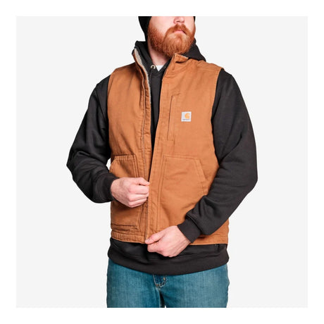 Carhartt - Washed Duck Lined Mock Neck Vest // Brun-2-XtraGrej