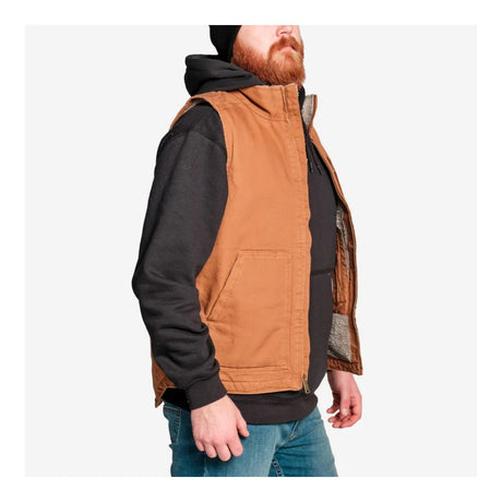 Carhartt - Washed Duck Lined Mock Neck Vest // Brun-4-XtraGrej