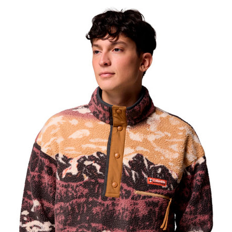 Columbia - Helvetia II Printed Half Snap Fleece Pullover // Camel Brown Sisters-2-XtraGrej