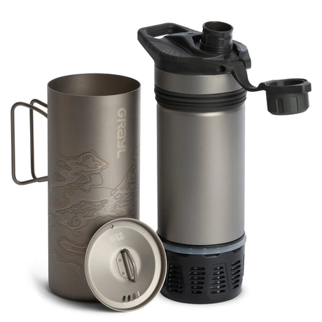 Grayl - GeoPress Titaniums Flaske med Vandrensefilter 710 ml // Sort-2-XtraGrej