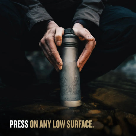 Grayl - UltraPress Titanium flaske med Vandrensefilter 500 ml // Sort-6-XtraGrej