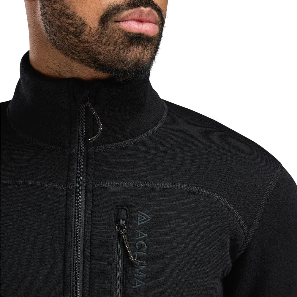 Aclima - FleeceWool Herre Jakke // Jet Black