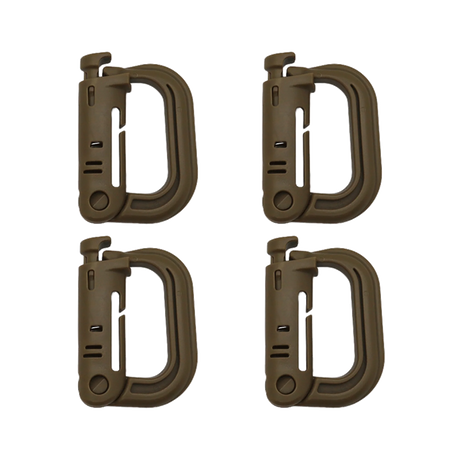 K-Force - Grimloc Karabiner 4-pak // Coyote-1-XtraGrej