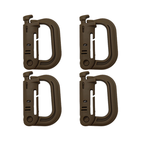 K-Force - Grimloc Karabiner 4-pak // Khaki-1-XtraGrej