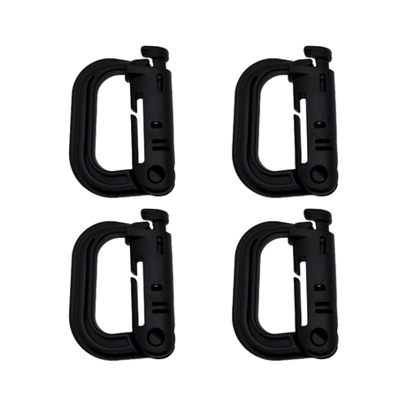 K-Force - Grimloc Karabiner 4-pak // Sort-1-XtraGrej