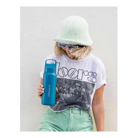 LifeStraw - Go Stainless Steel 2.0 Filter Vandflaske 1L Sort-4-XtraGrej