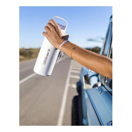 LifeStraw - Go Stainless Steel 2.0 Filter Vandflaske 710ml Sort-2-XtraGrej