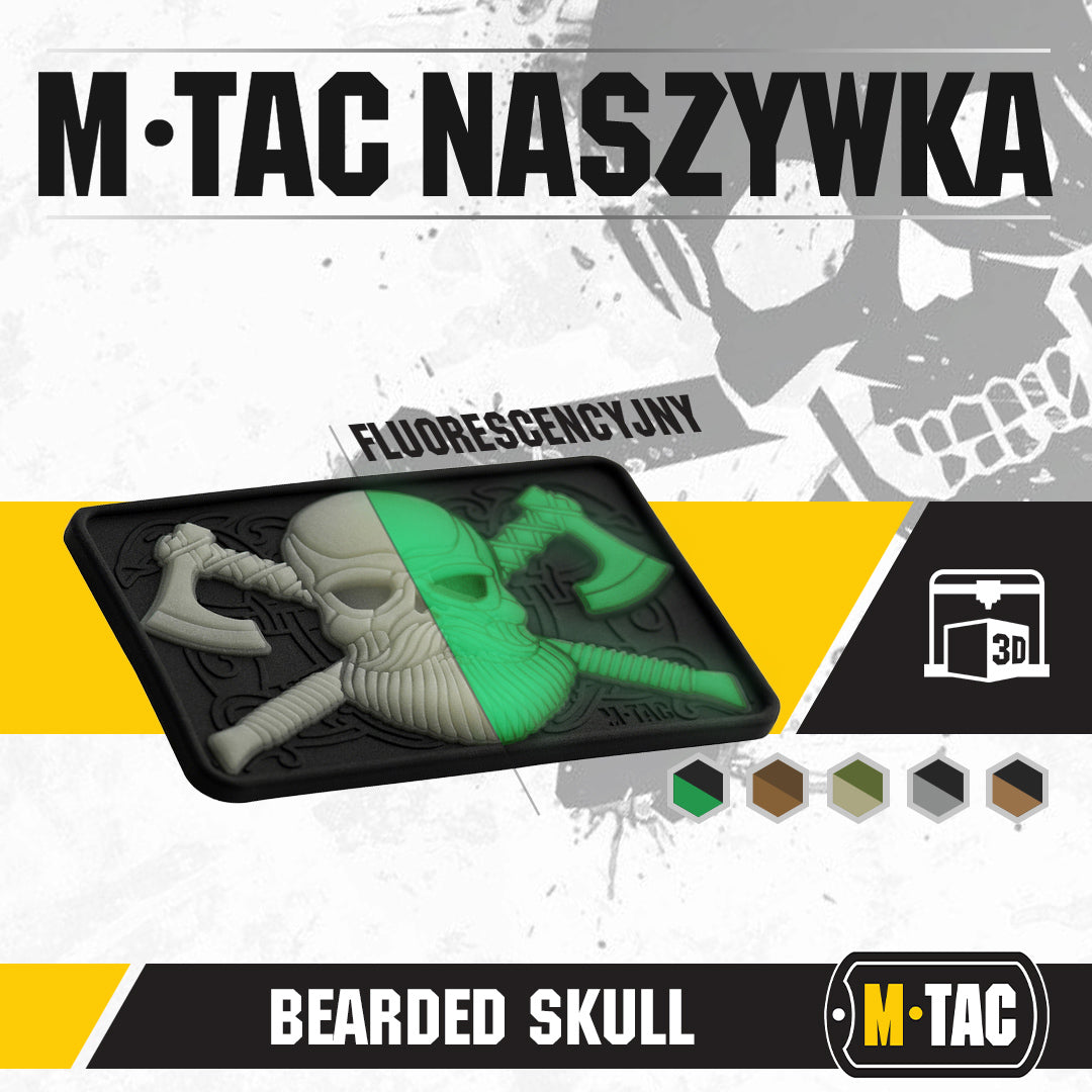 M-tac skäggig dödskalle 3d pvc