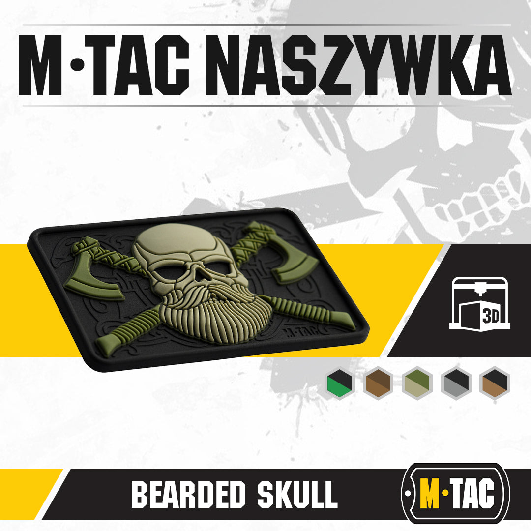 M-tac skäggig dödskalle 3d pvc