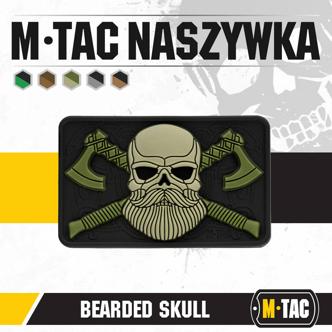 M-tac skäggig dödskalle 3d pvc
