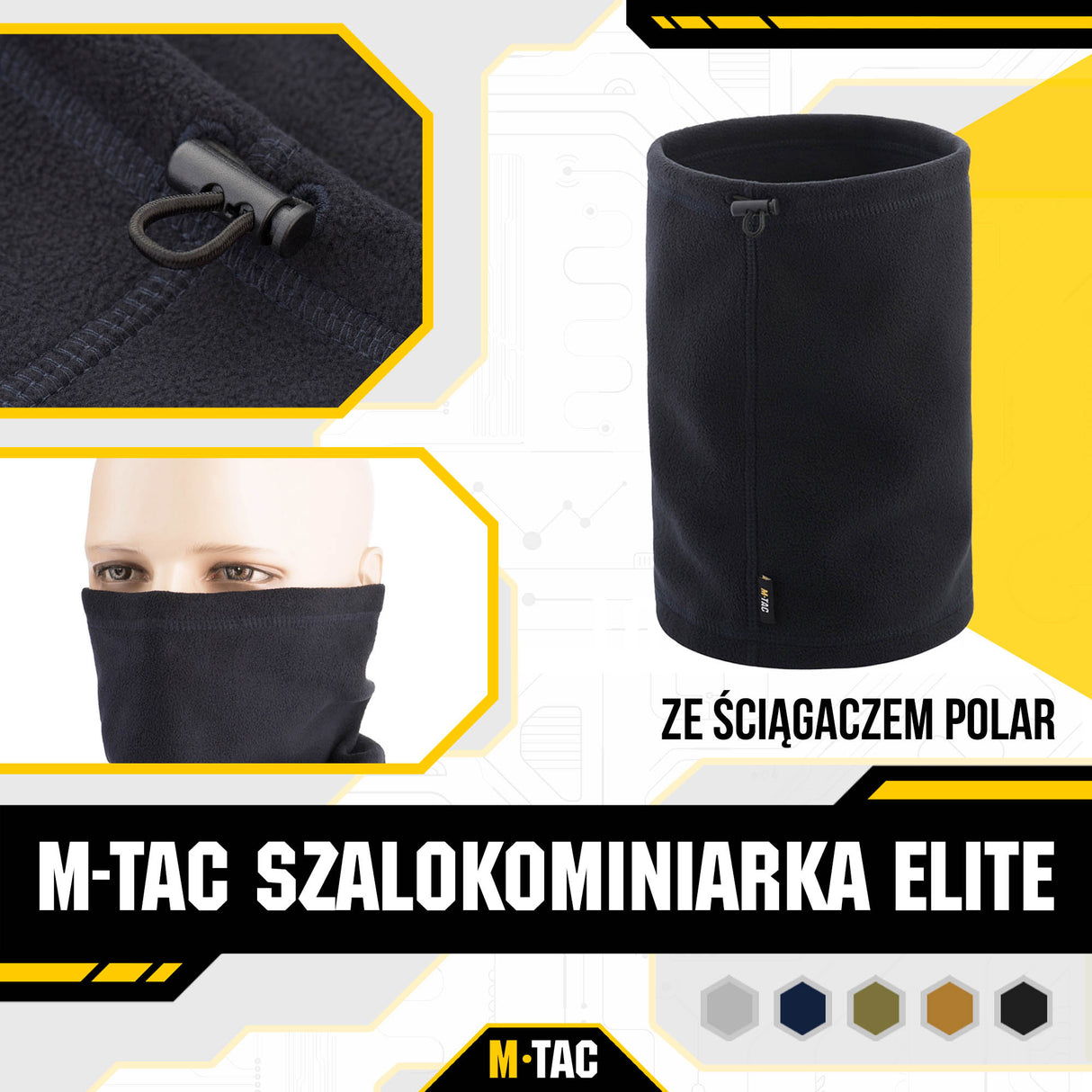 M-Tac fleecehalsvärmare 1/2 med dragsko (270g/m2)