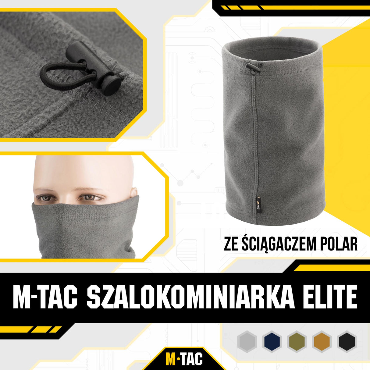M-Tac fleecehalsvärmare 1/2 med dragsko (270g/m2)