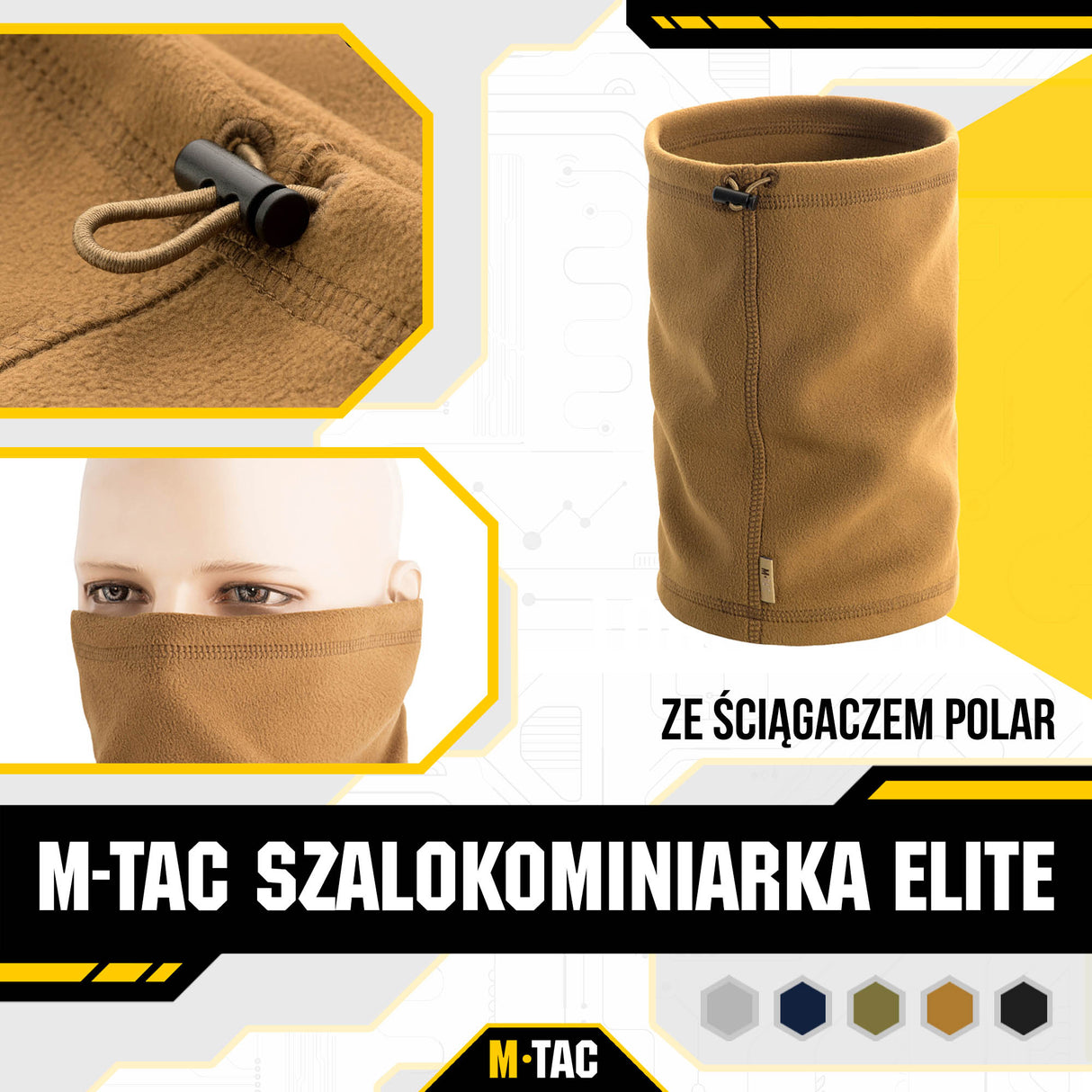 M-Tac fleecehalsvärmare 1/2 med dragsko (270g/m2)