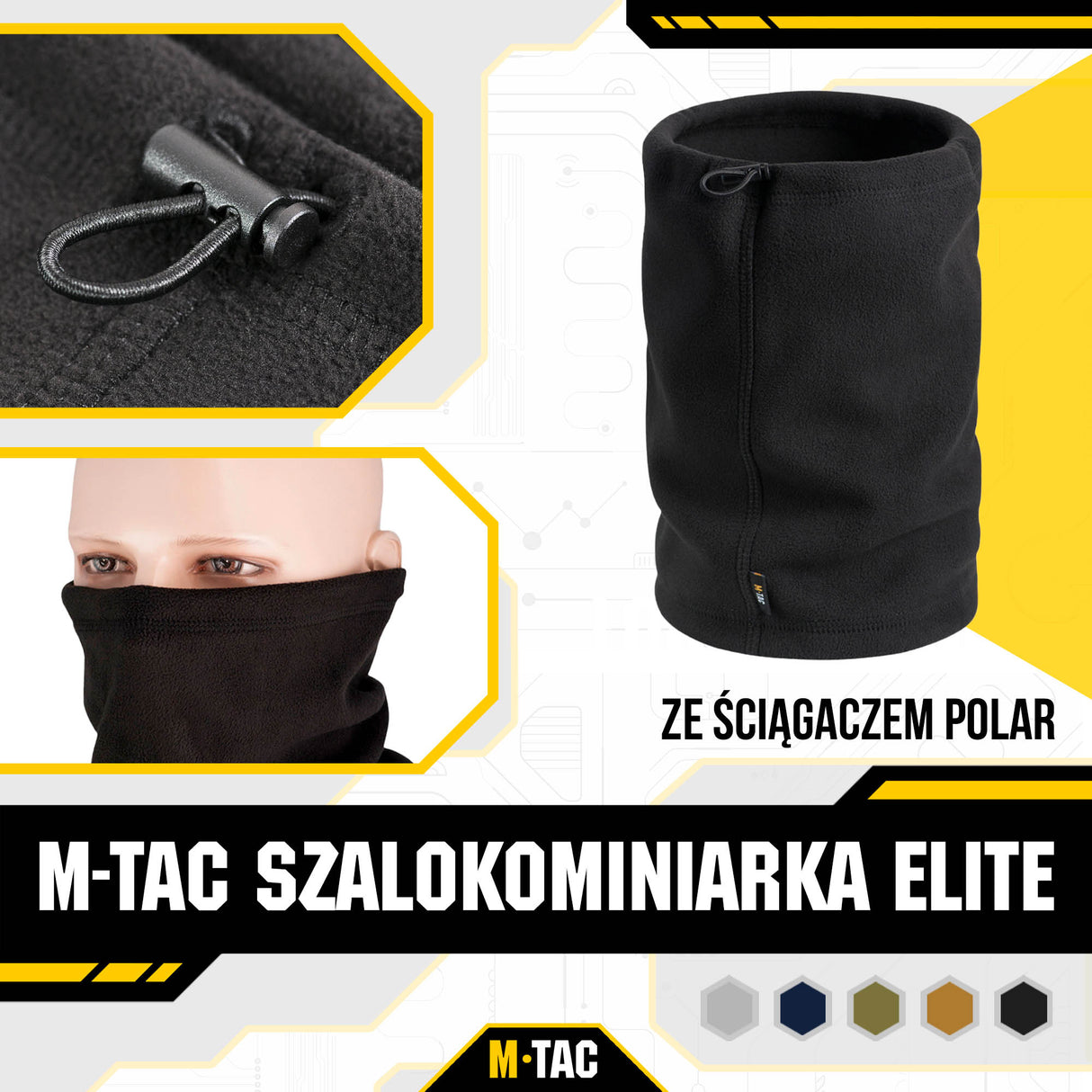 M-Tac fleecehalsvärmare 1/2 med dragsko (270g/m2)