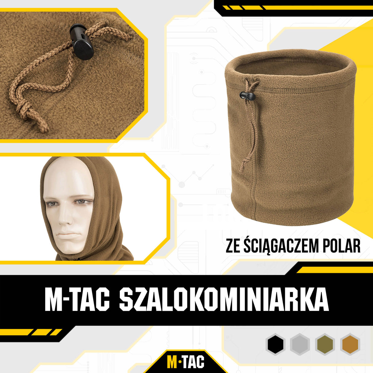 M-Tac fleecehalsvärmare med dragsko (260 g/m2)