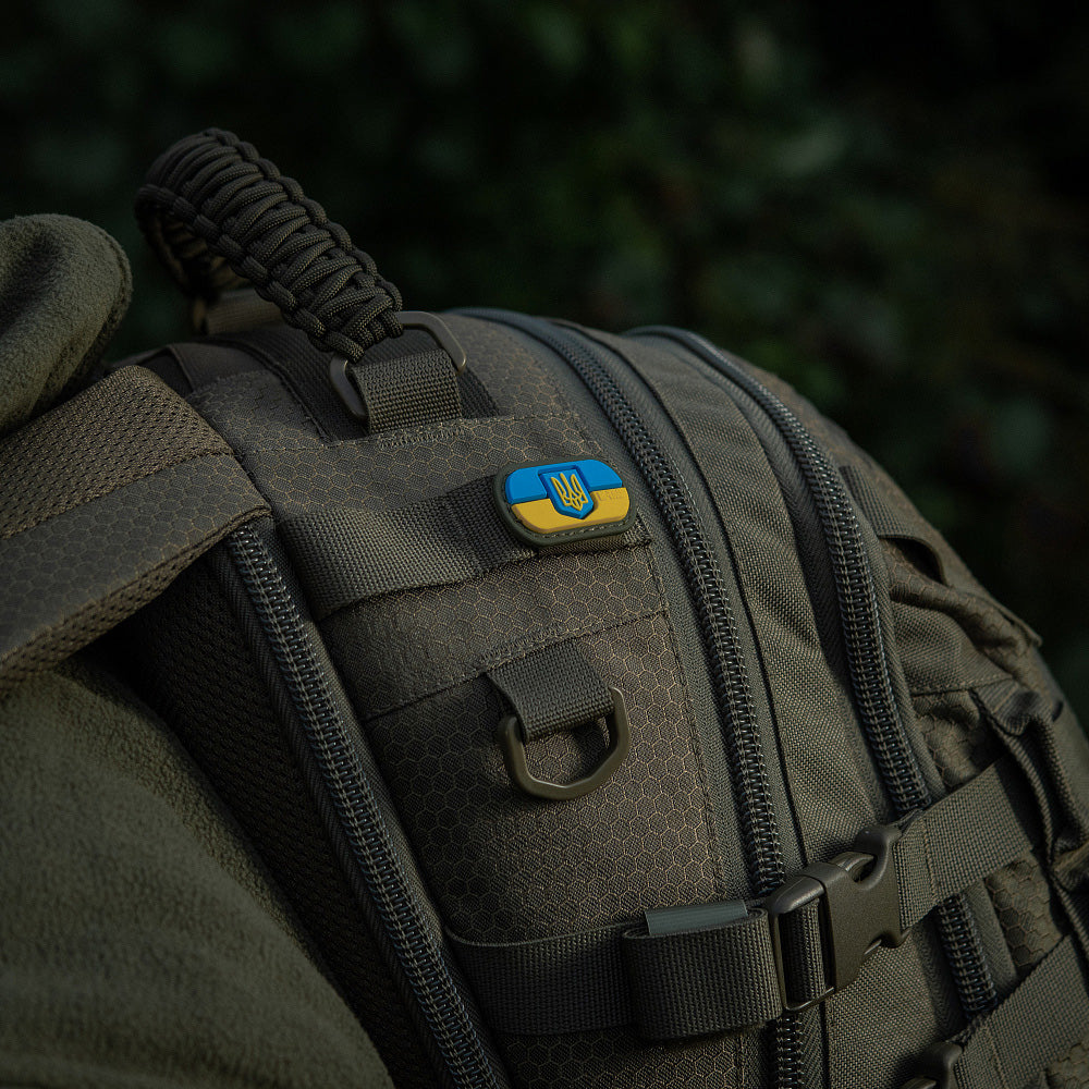 M-Tac MOLLE-patch ukrainsk flagga med vapensköld PVC