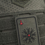 M-Tac patch karta Hjälm av skräck (brodyr)