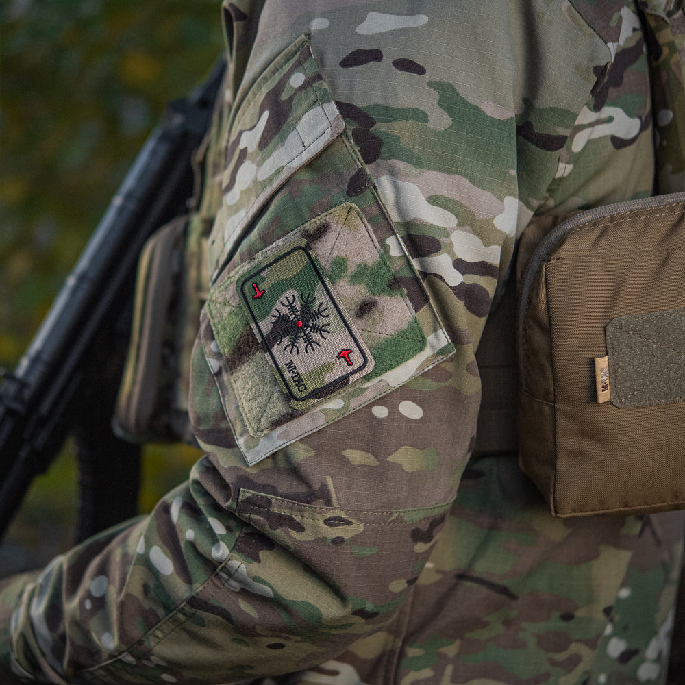 M-Tac patch karta Hjälm av skräck (brodyr)