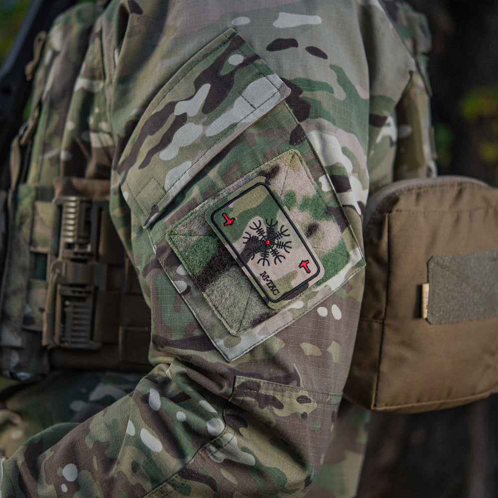 M-Tac patch karta Hjälm av skräck (brodyr)