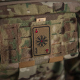 M-Tac patch karta Hjälm av skräck (brodyr)