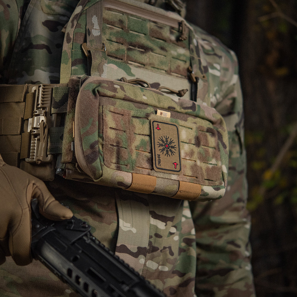 M-Tac patch karta Hjälm av skräck (brodyr)