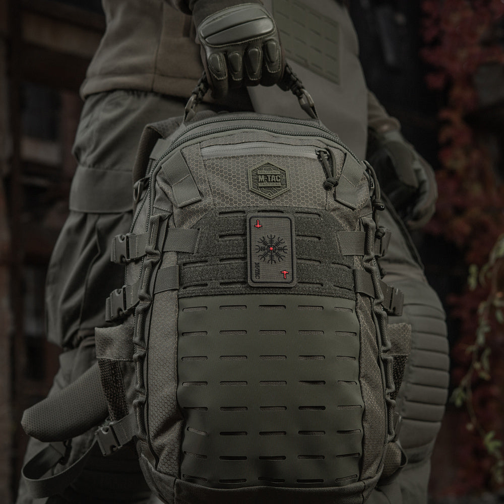 M-Tac patch karta Hjälm av skräck (brodyr)