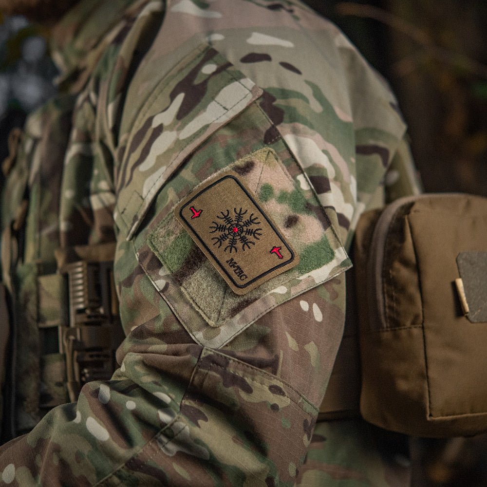 M-Tac patch karta Hjälm av skräck (brodyr)