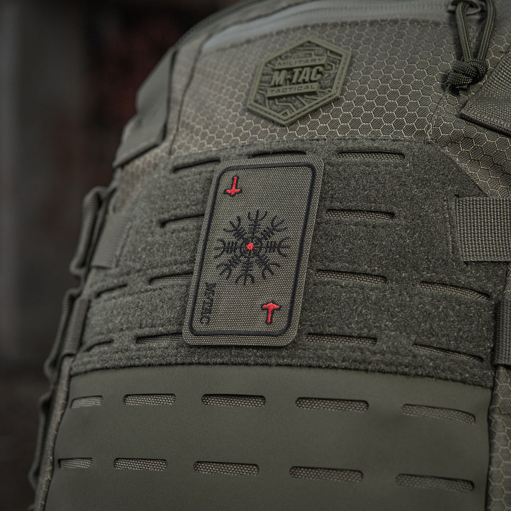 M-Tac patch karta Hjälm av skräck (brodyr)