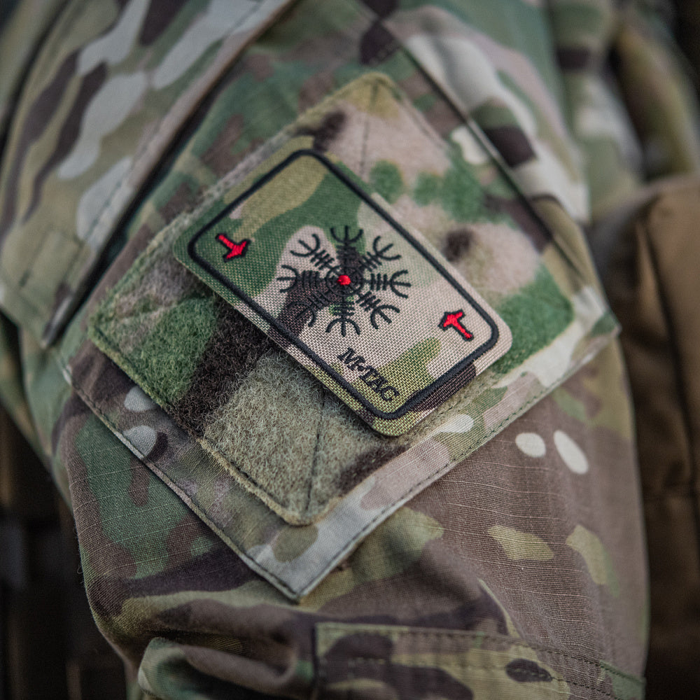 M-Tac patch karta Hjälm av skräck (brodyr)