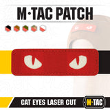 M-Tac patch Cat Eyes Laser Cut Röd/Vit