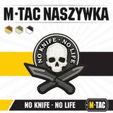 M-Tac patch No Knife - No Life 3D PVC svart och vit