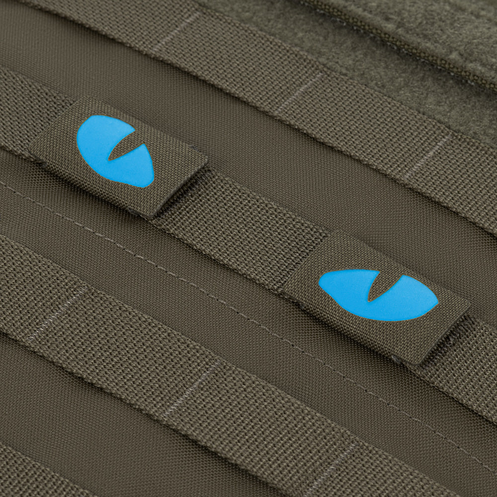 M-Tac patch Tiger Eyes Laser Cut (par) Ranger Green/Blue/GID
