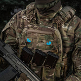 M-Tac patch Tiger Eyes Laser Cut (par) Ranger Green/Blue/GID