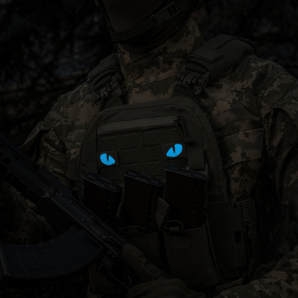 M-Tac patch Tiger Eyes Laser Cut (par) Ranger Green/Blue/GID