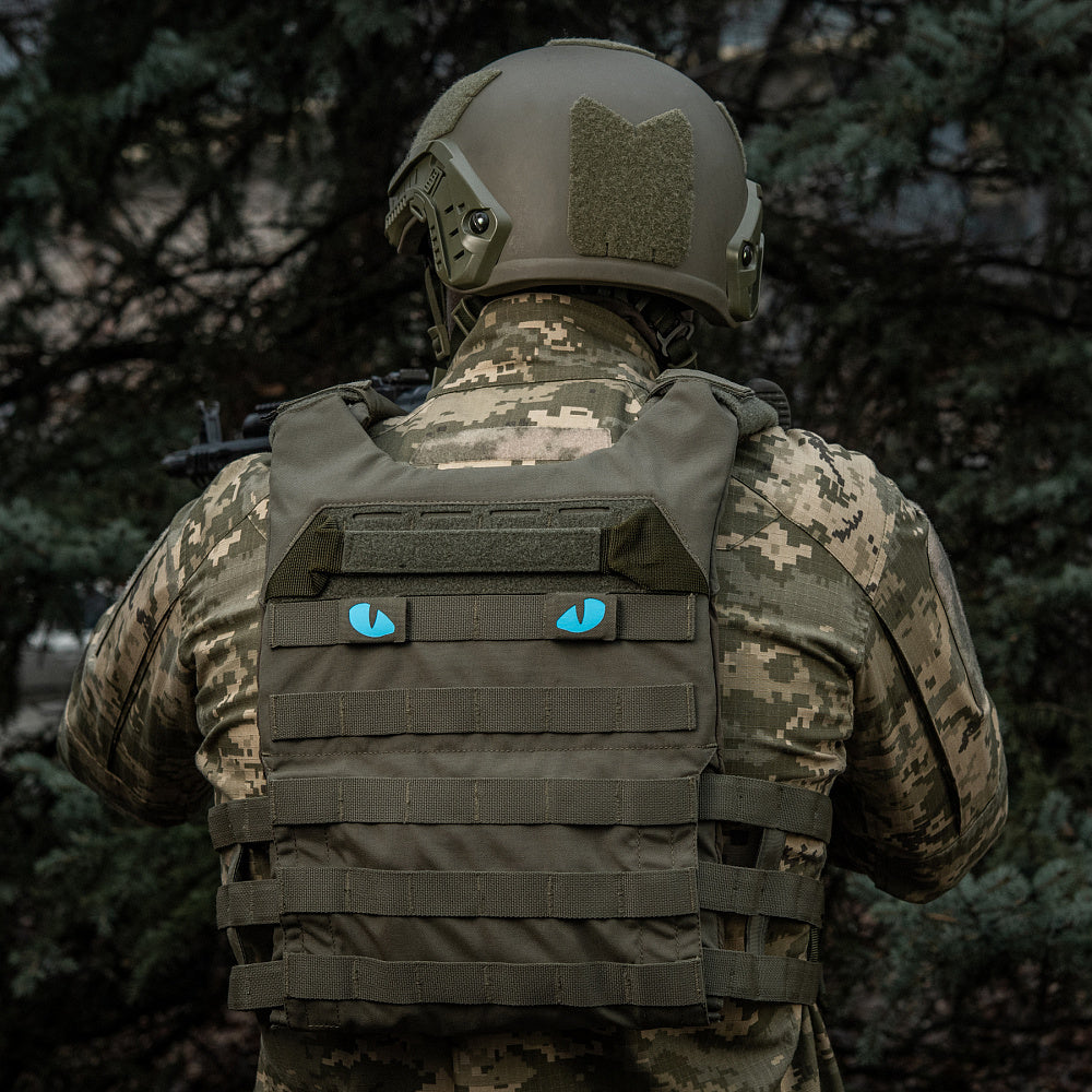 M-Tac patch Tiger Eyes Laser Cut (par) Ranger Green/Blue/GID