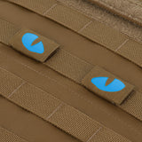 M-Tac patch Tiger Eyes Laser Cut (par) Ranger Green/Blue/GID