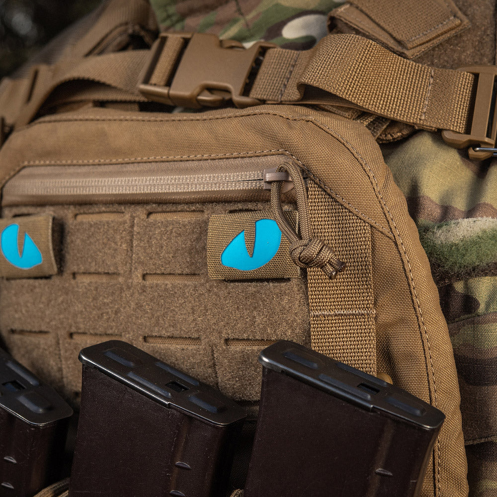 M-Tac patch Tiger Eyes Laser Cut (par) Ranger Green/Blue/GID